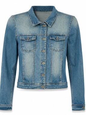 Only Denim Cropped Denim Jacket in Light Wash SZ10